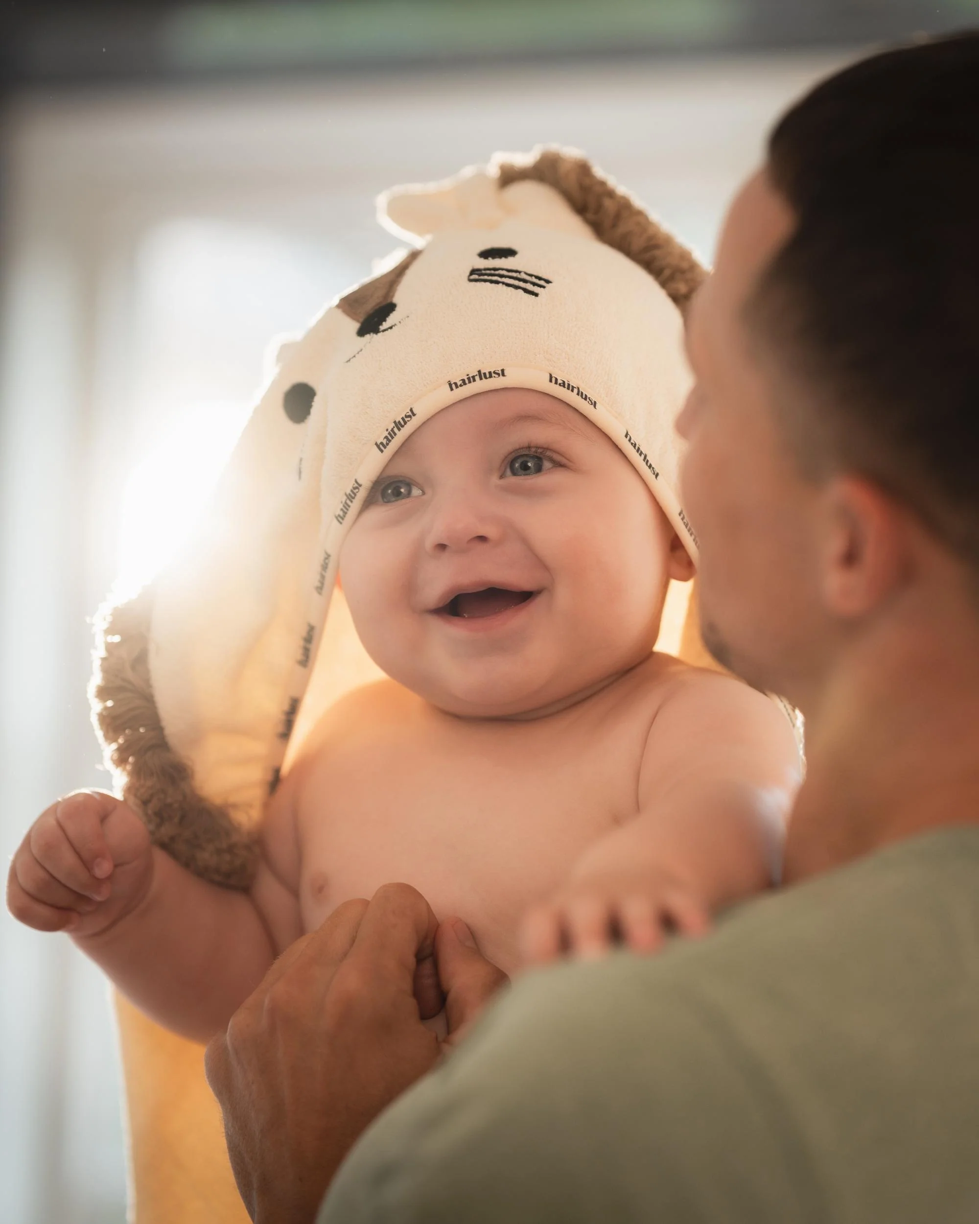 Bamboo Baby Hooded Towel, Lion - Image 3