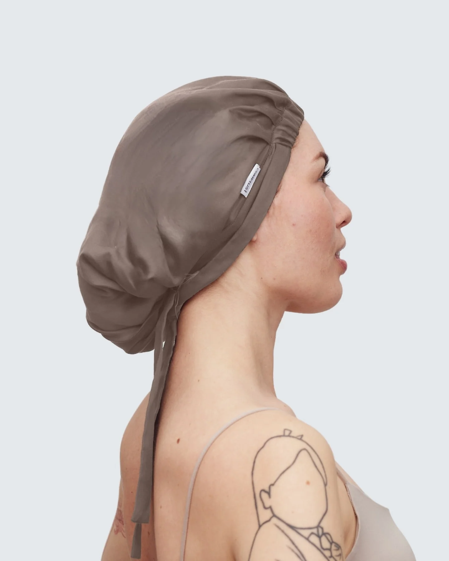 Bamboo Hair Bonnet, Mocha - Image 3
