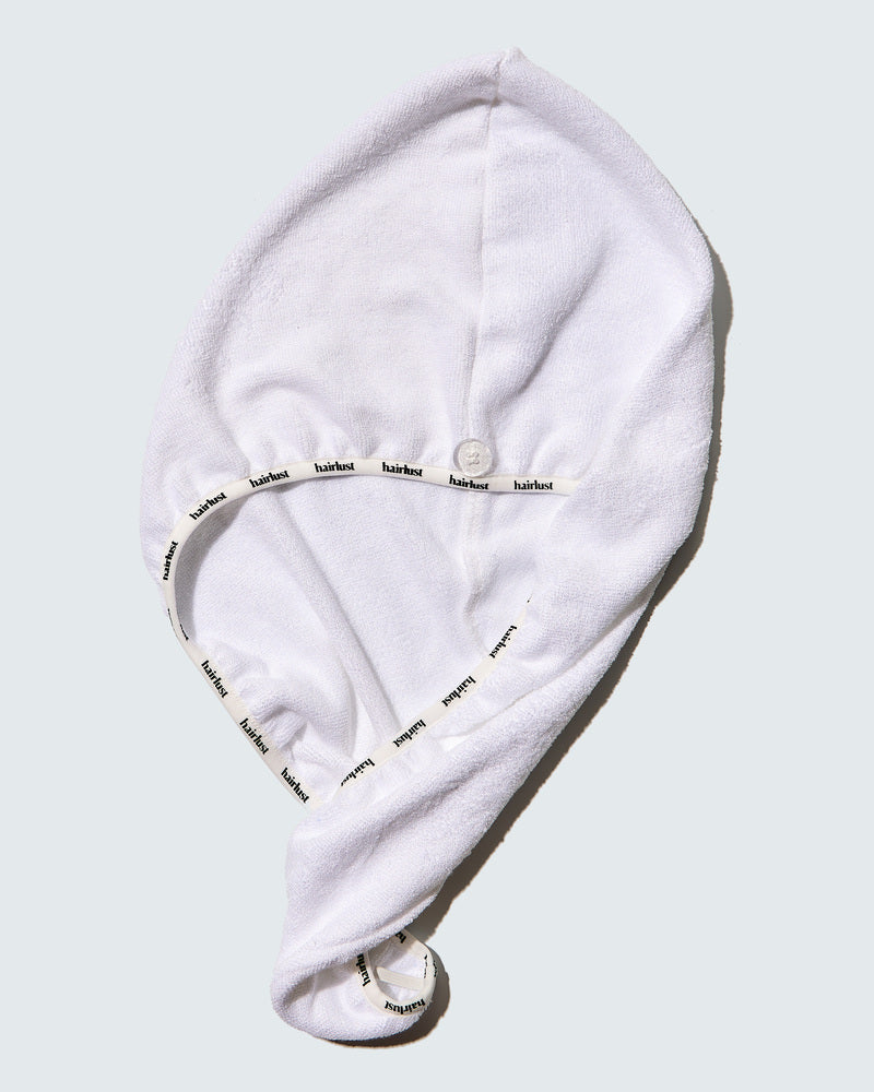 Bamboo Hair Towel Wrap, Blanc - Image 4