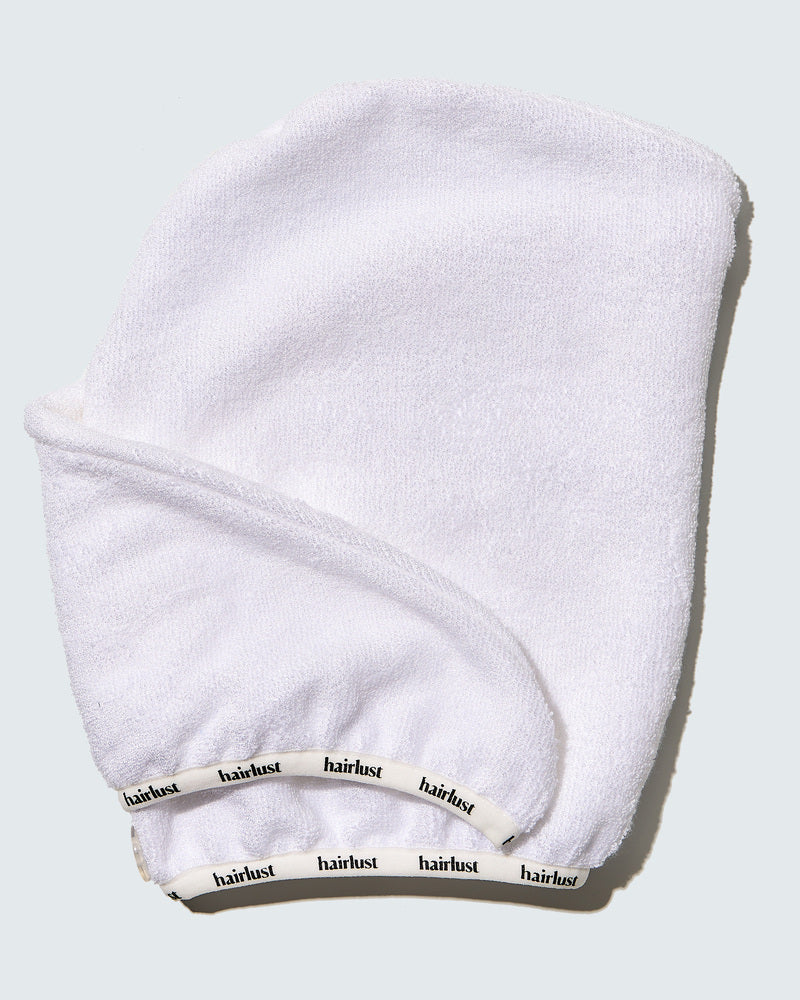 Bamboo Hair Towel Wrap, Blanc - Image 5