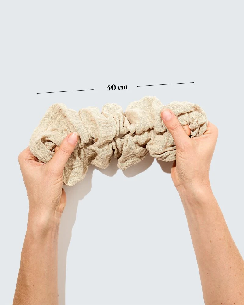 Cotton Scrunchies, XXL, 3-Pack, Café - Image 5