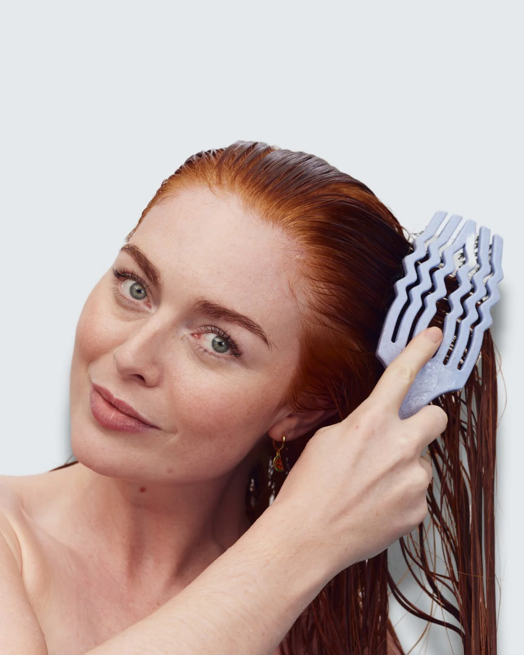 Curved Flex Detangler,  Bleu-violet - Image 3
