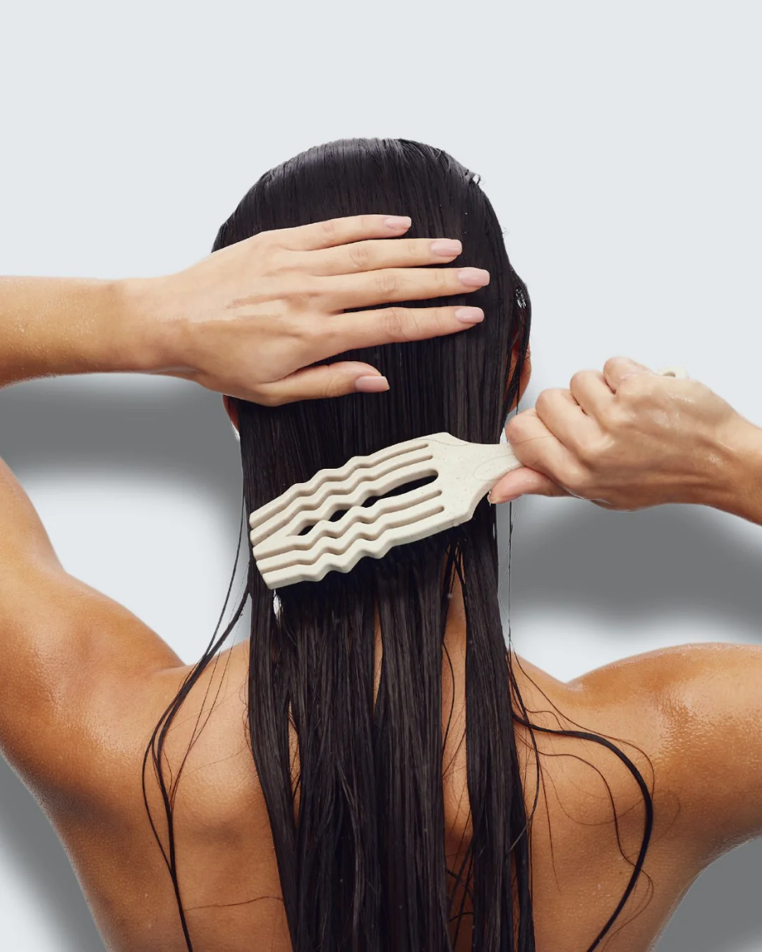 Curved Flex Detangler, Blanc - Image 3