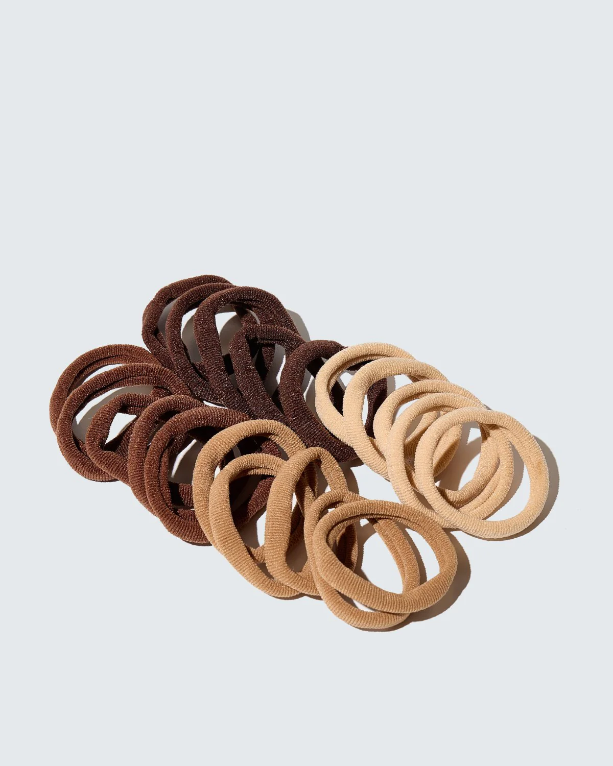 Elastic Hair Ties, 20-Pack, Café - Image 3