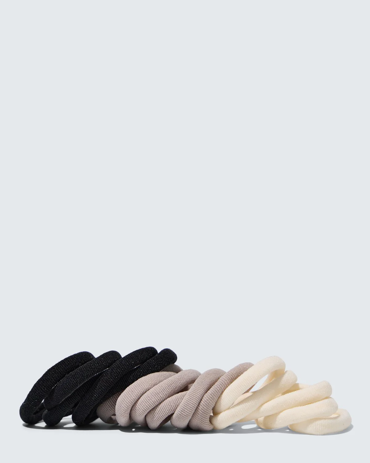 Elastic Hair Ties, 20-Pack, Blanc/Gris/Noir - Image 4