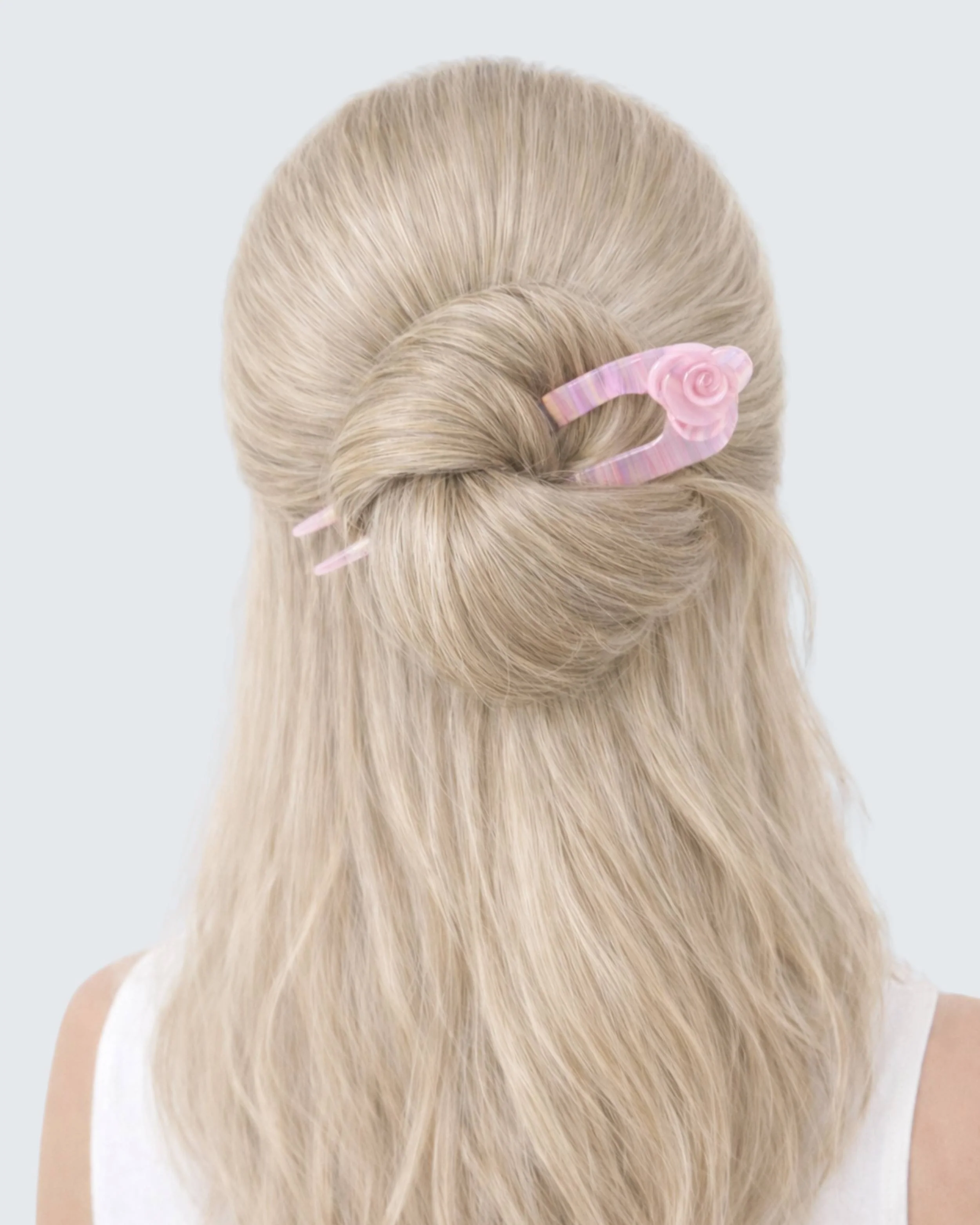 French Twist Hair Pin, Rose Pastel - Image 5