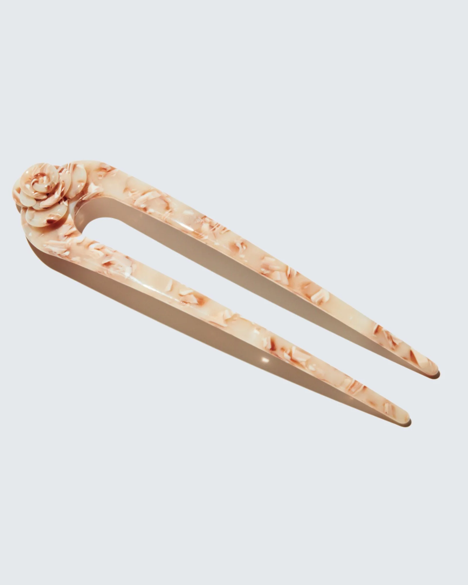 French Twist Hair Pin, Beige Nacré - Image 3