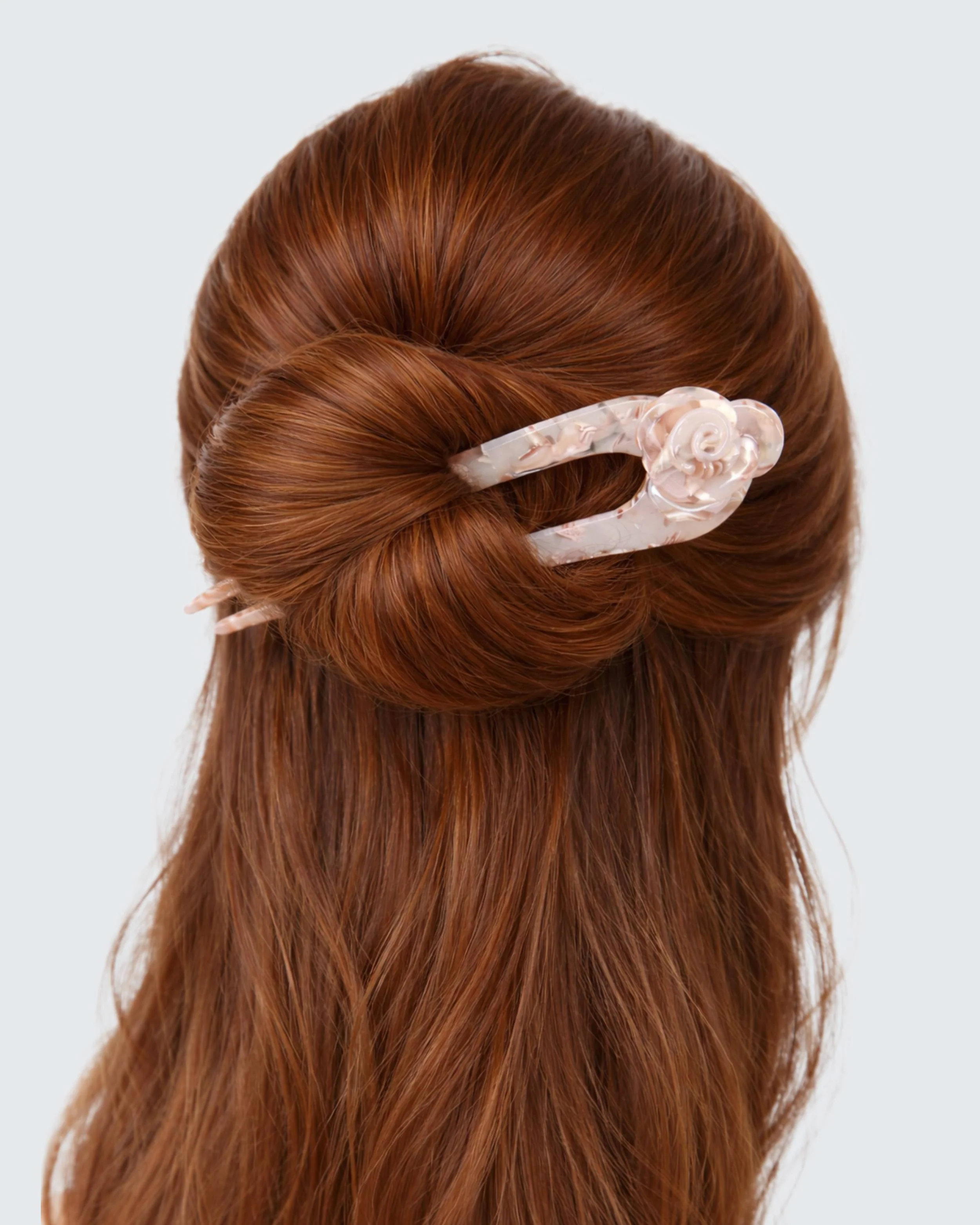 French Twist Hair Pin, Beige Nacré - Image 5