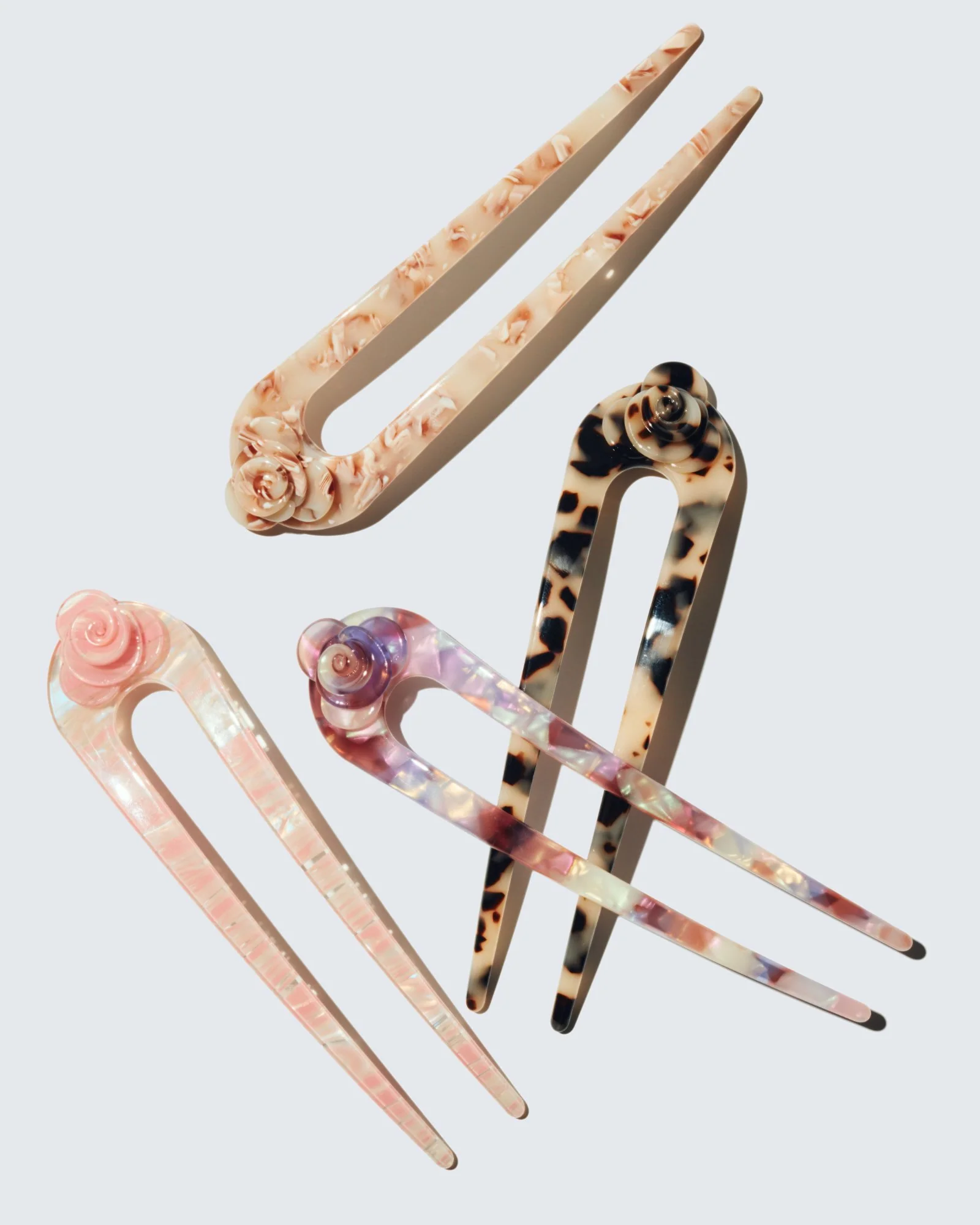 French Twist Hair Pin, Violet Nacré - Image 4