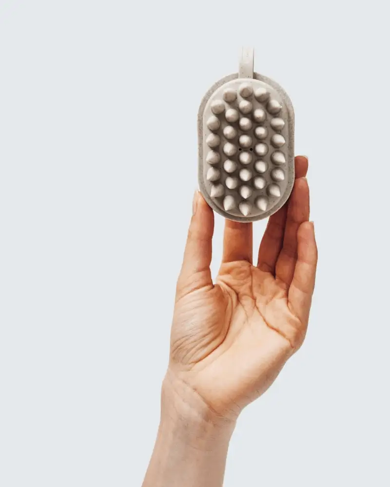 In-Shower Shampoo Brush, Blanc - Image 3