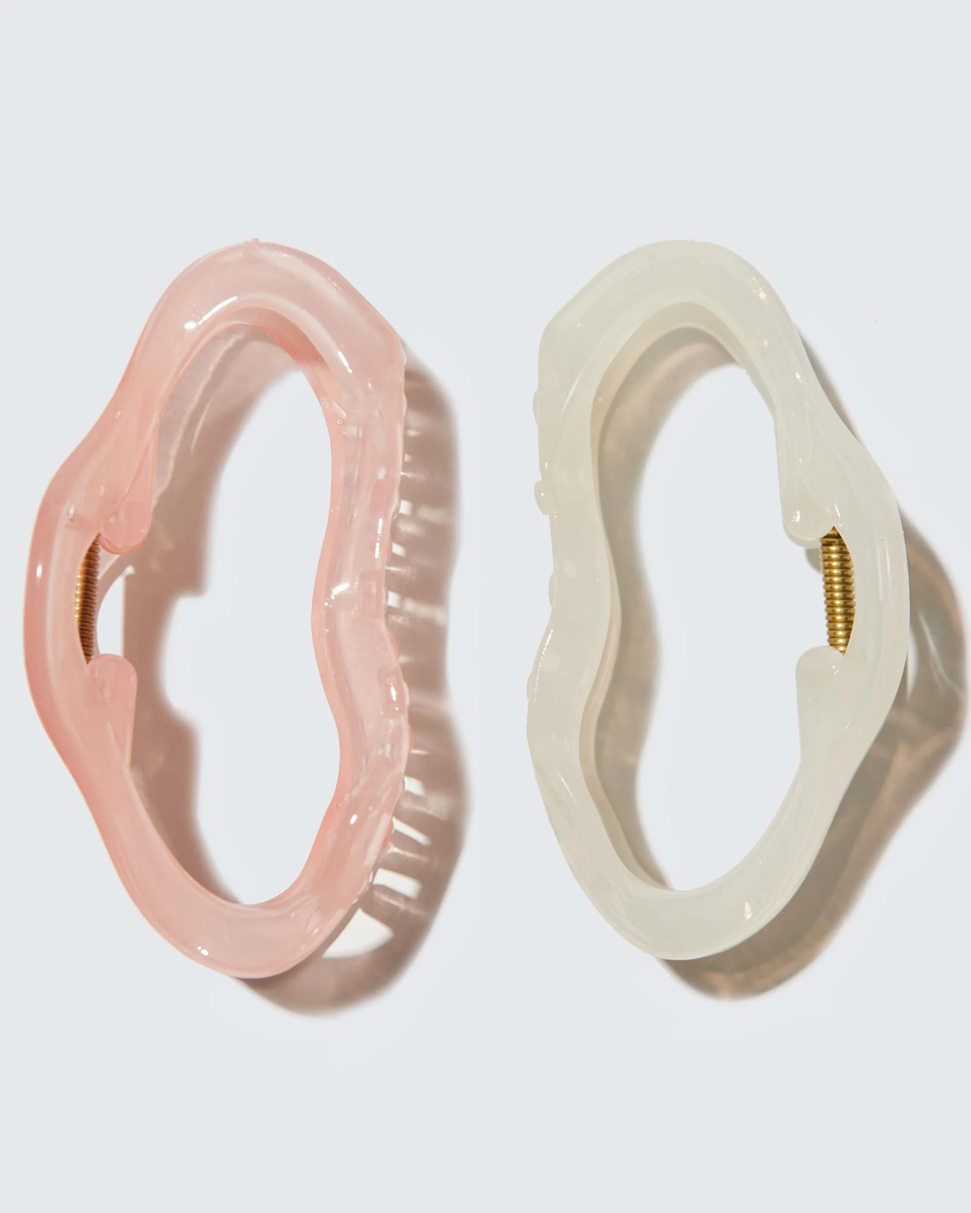 Large Claw Hair Clips, Cloud, 2-Pack, Pêche/Ivoire - Image 3