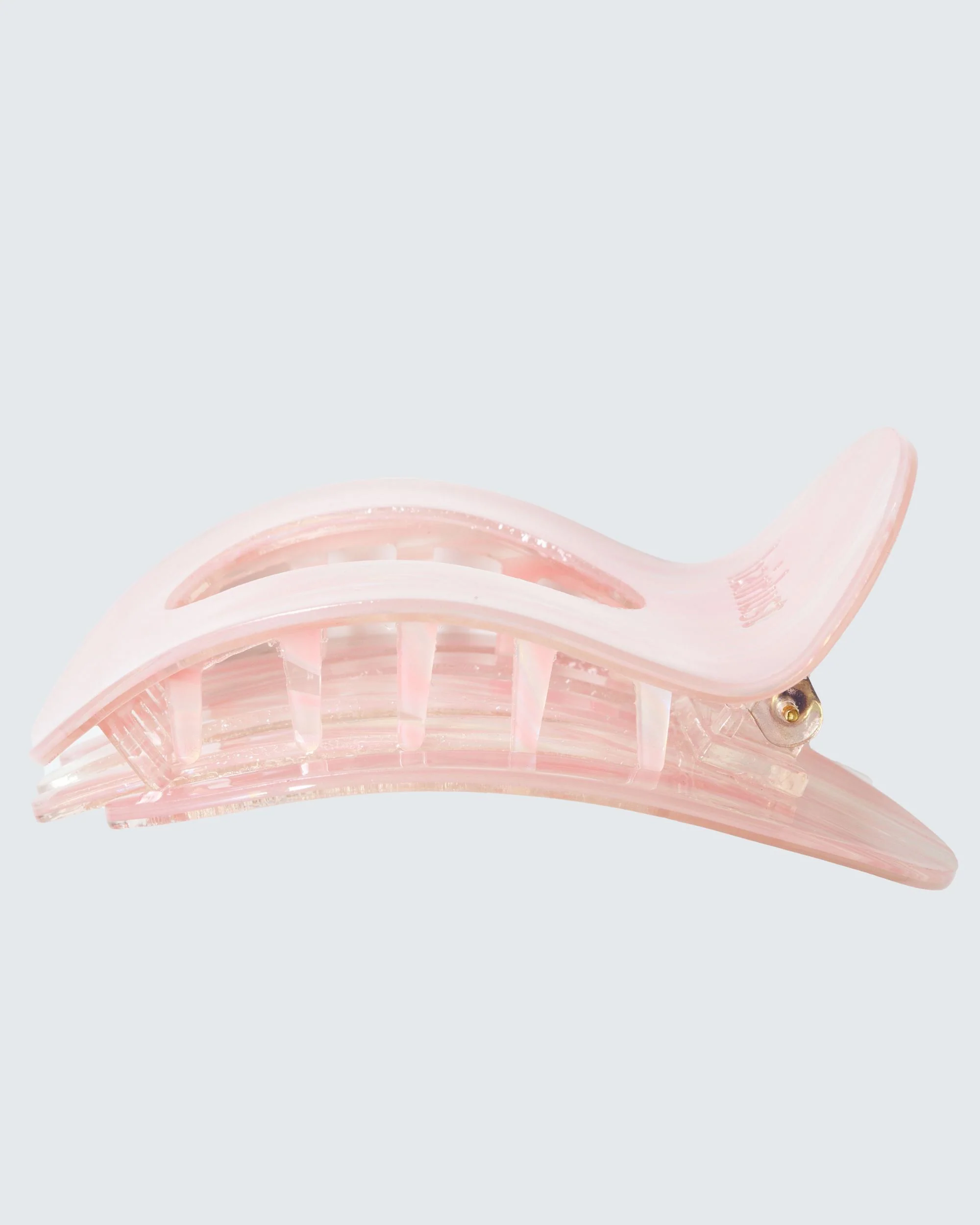 Large Flat Claw Hair Clip, Rose Pastel - Image 4