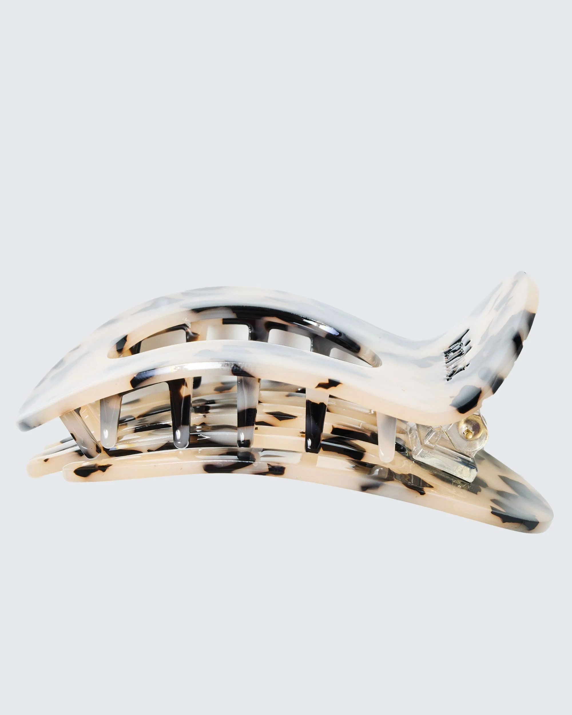 Large Flat Claw Hair Clip, Écaille - Image 4