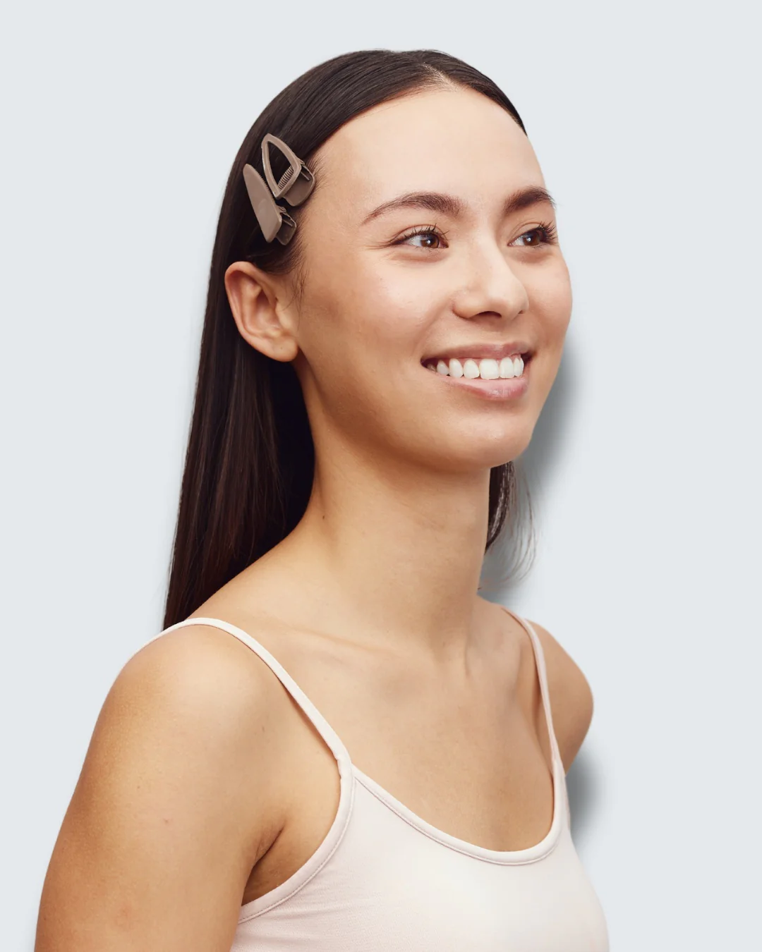 No-Slip Hair Clips, 6-Pack, Café - Image 3