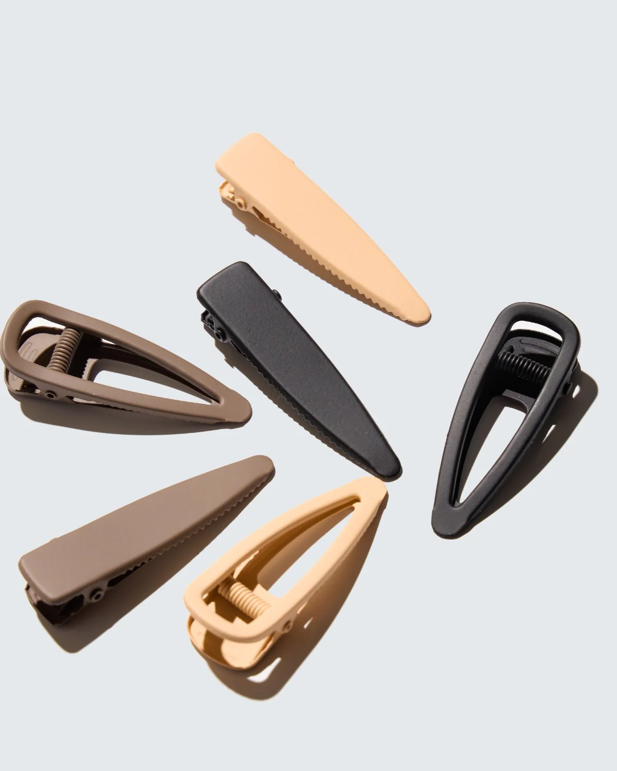 No-Slip Hair Clips, 6-Pack, Café - Image 6
