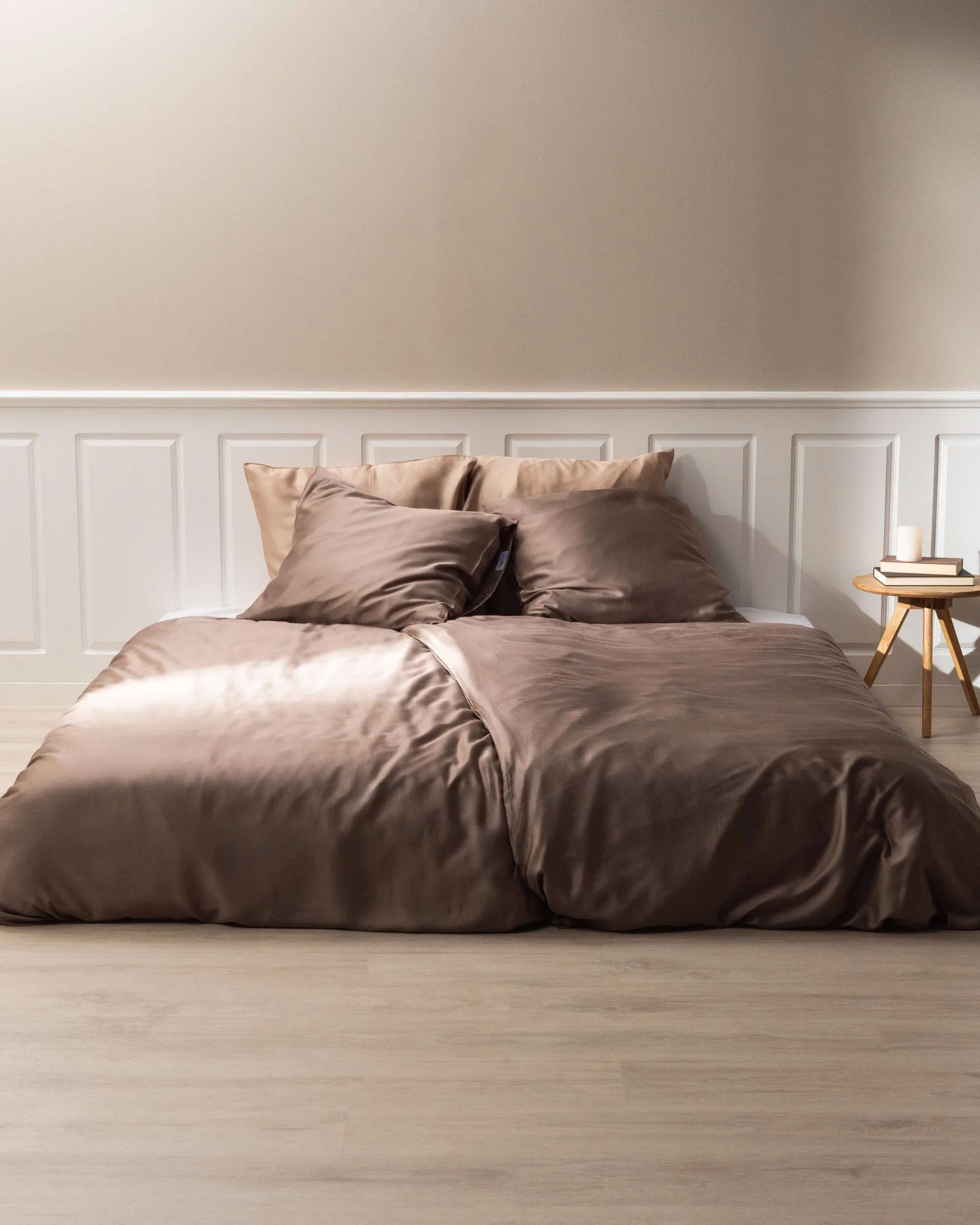 Silky Bamboo Flat Sheet, Moka - Image 3