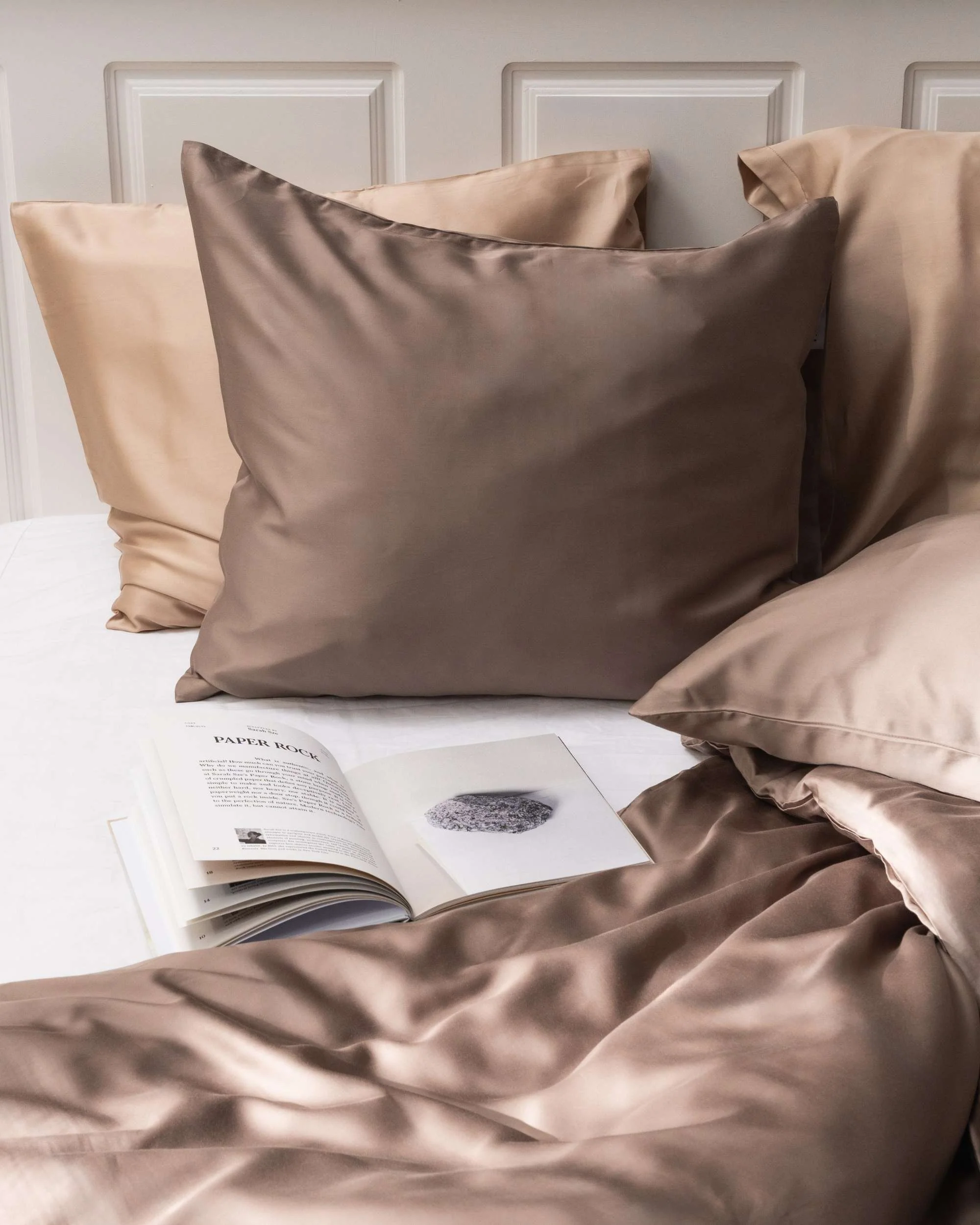 Silky Bamboo Flat Sheet, Moka - Image 4