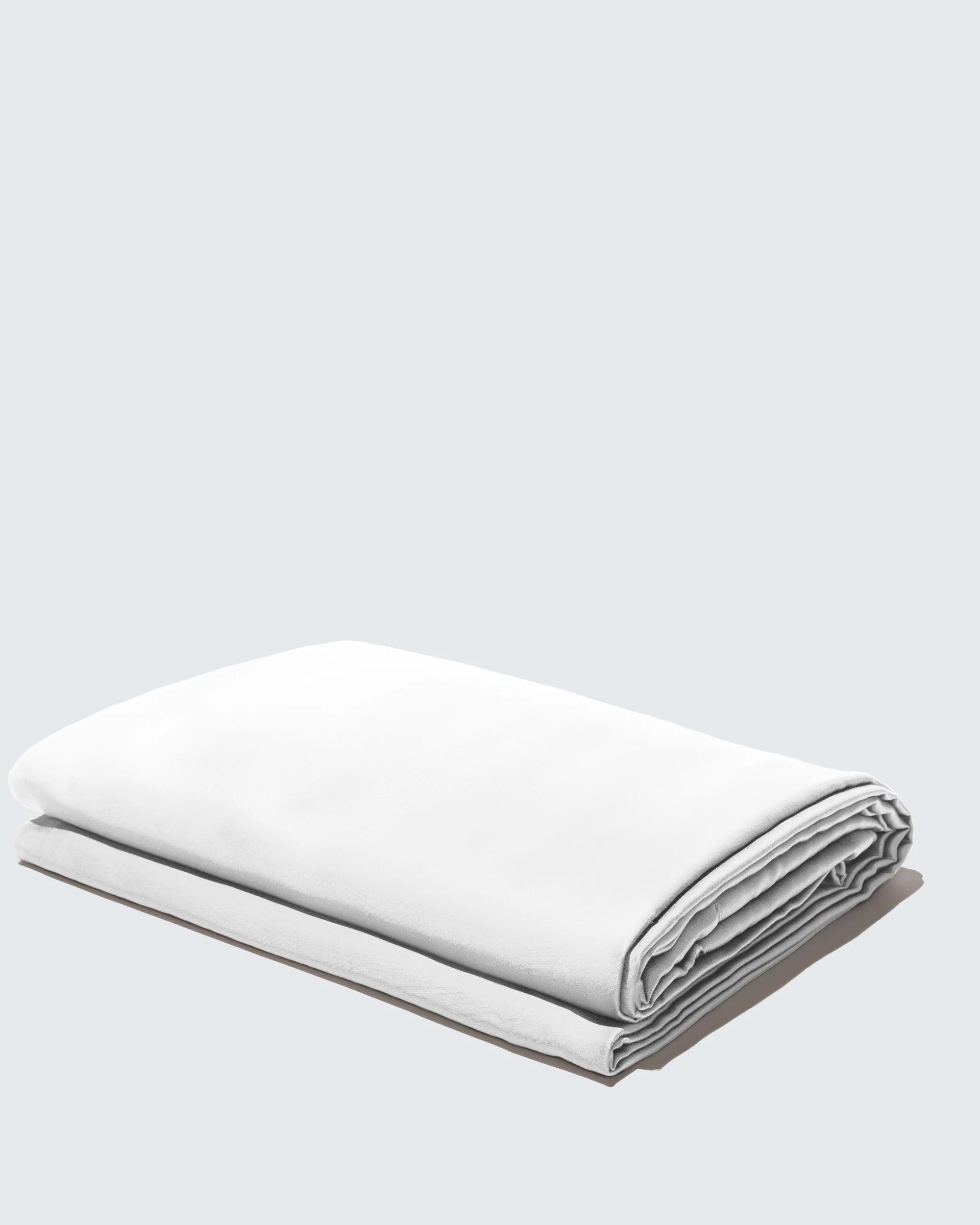 Silky Bamboo Flat Sheet, Blanc Perle