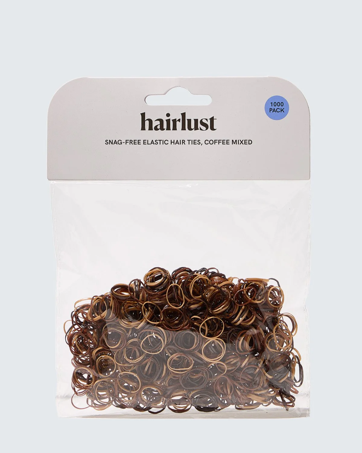 Snag-Free Elastic Hair Ties, 1000-Pack, Café - Image 4