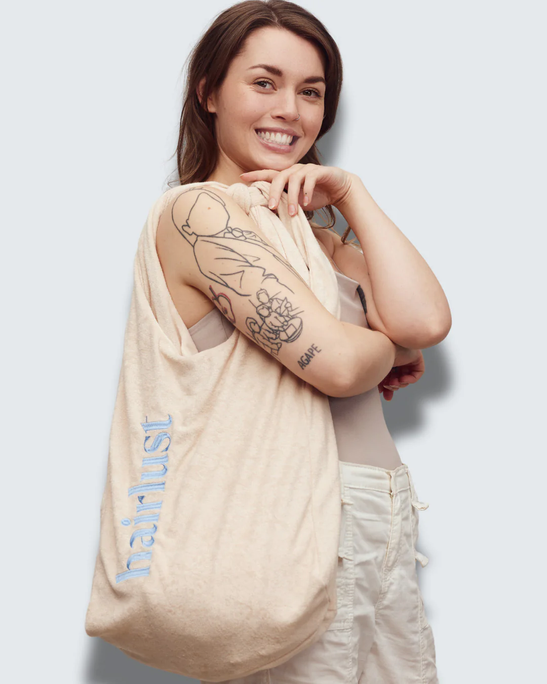 Terry Logo Tote Bag, Blurple - Image 3