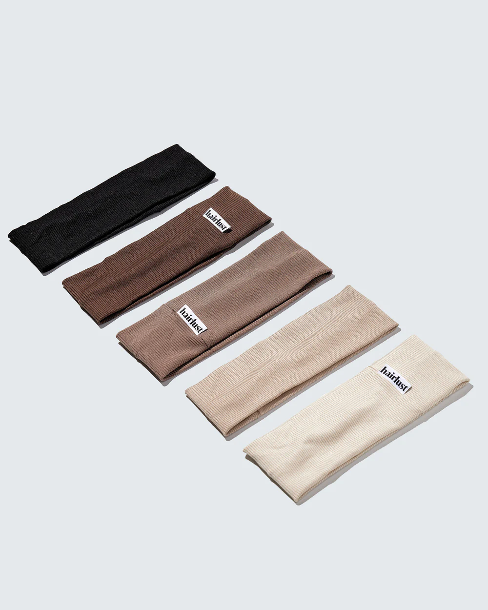 Wide Jersey Headbands, 5-Pack, Café - Image 5