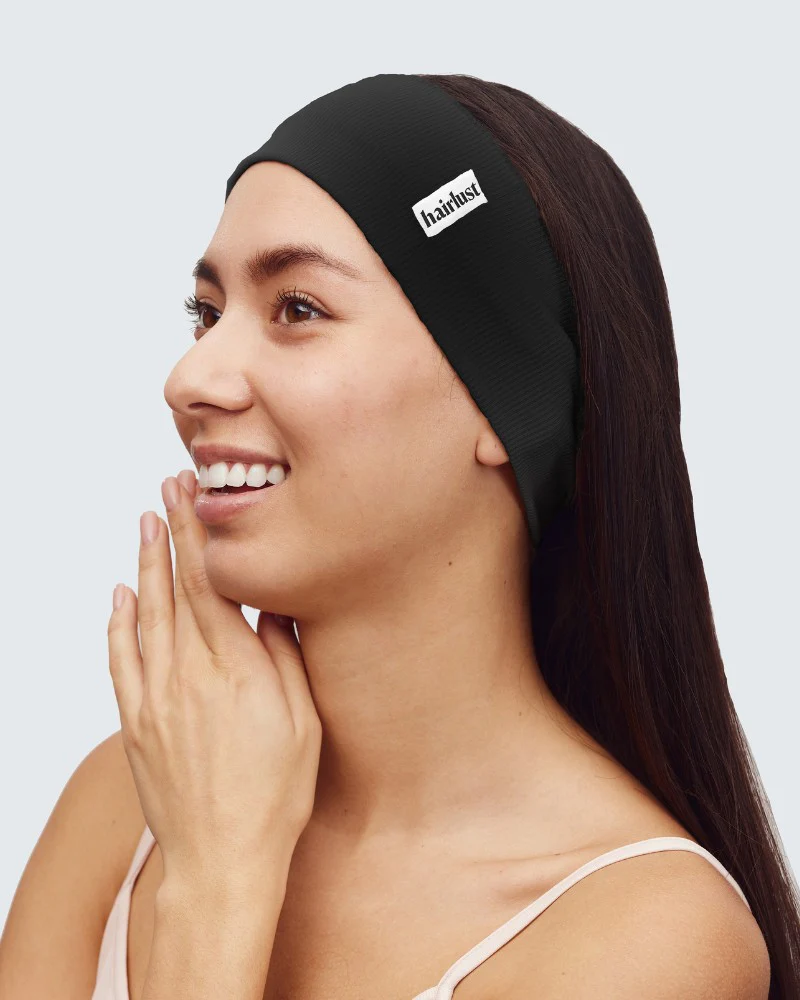 Wide Jersey Headbands, 5-Pack, Gris - Image 3