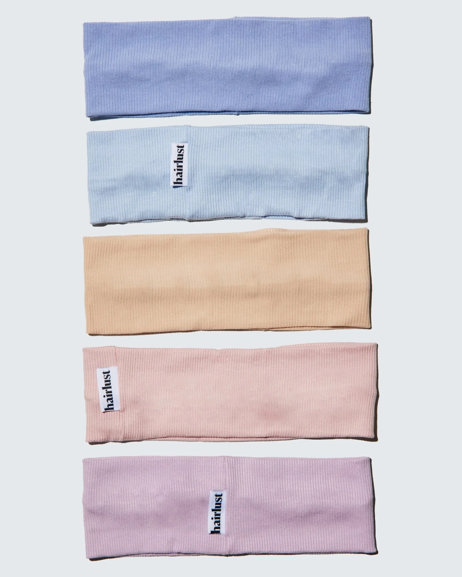 Wide Jersey Headbands, 5-Pack, Pastel - Image 3