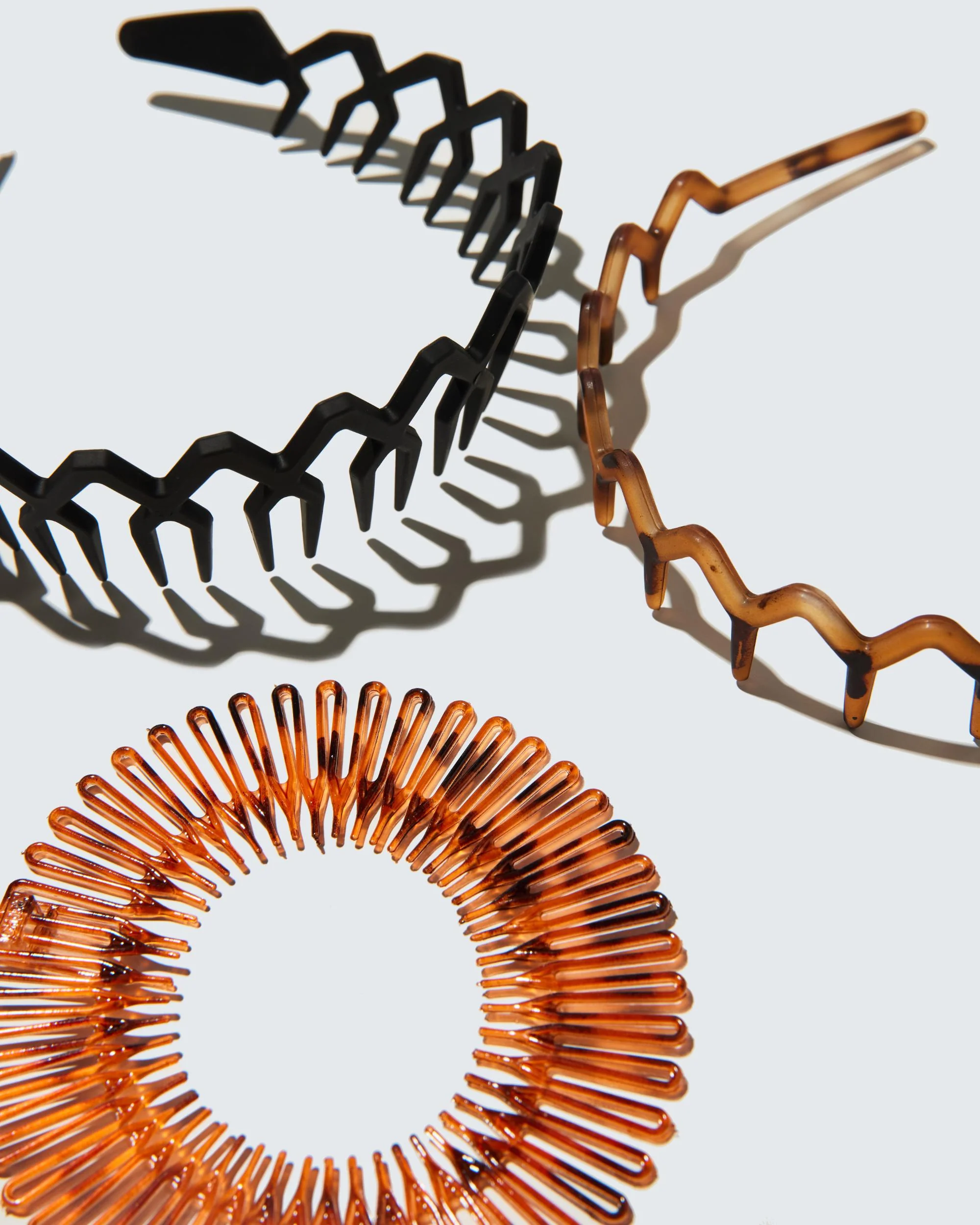 Wide Zig Zag Headband with Teeth, Ambré Marbré - Image 5