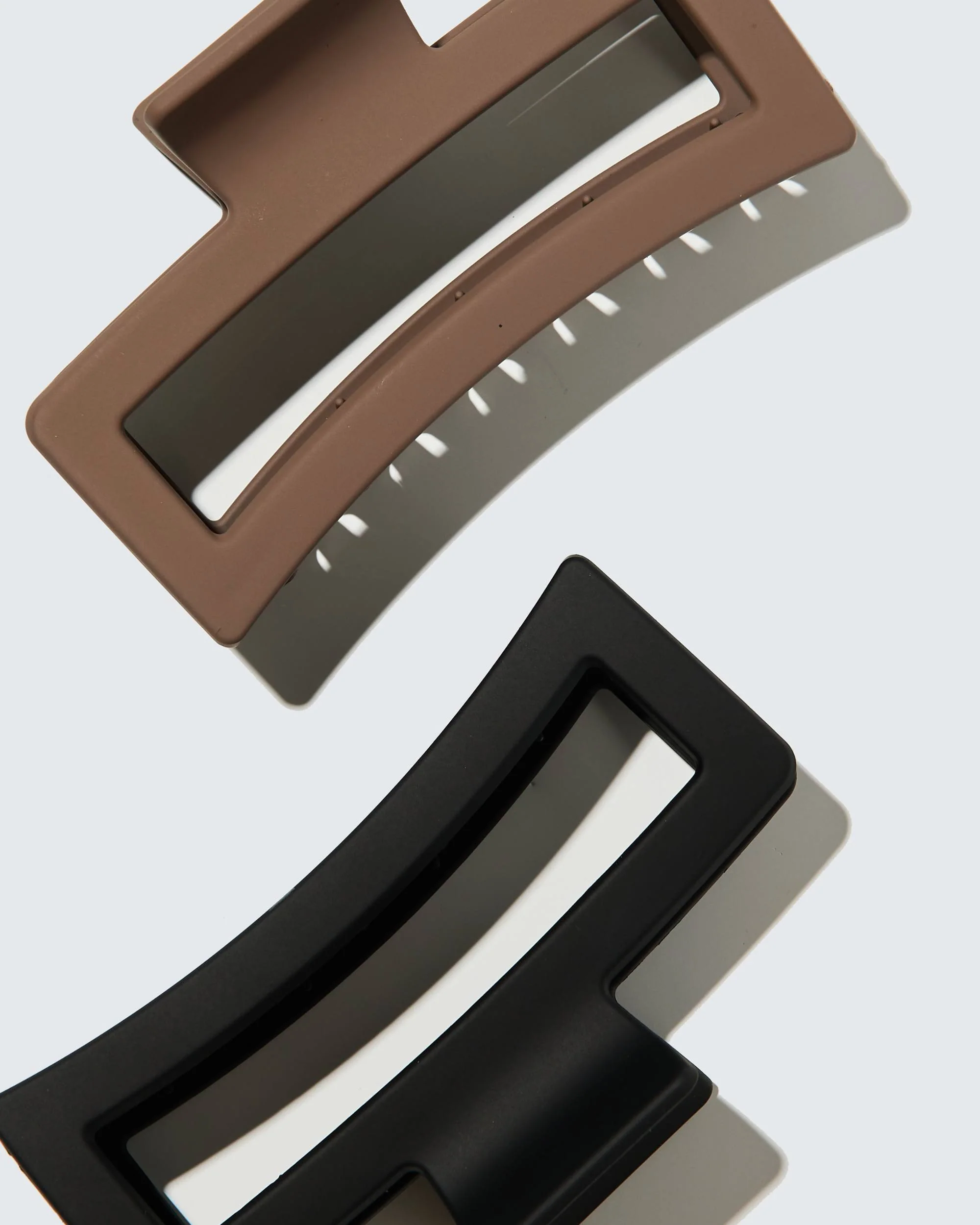 XXL Jumbo Claw Hair Clips, 2-Pack, Noir/Marron - Image 4