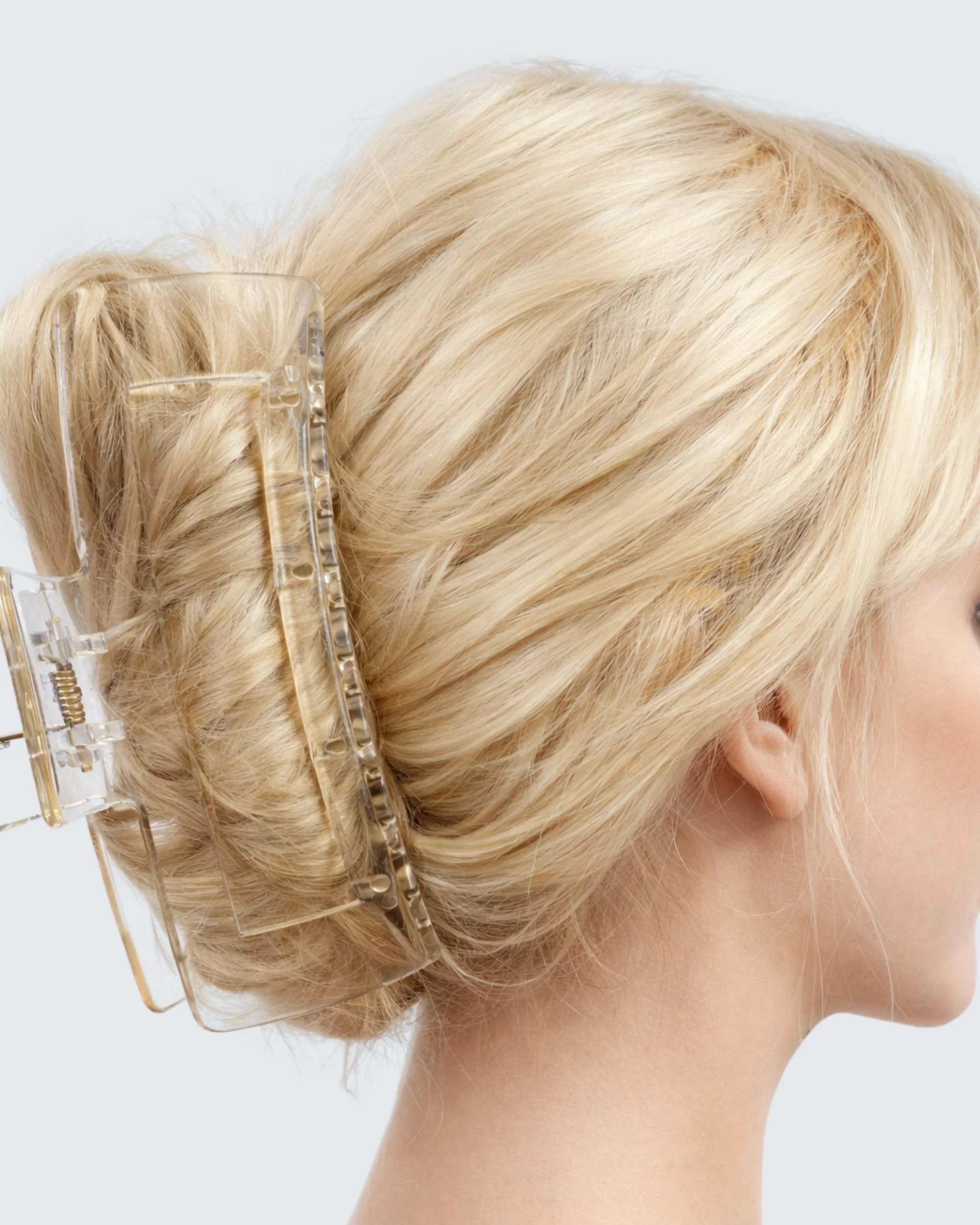 XXL Jumbo Claw Hair Clips, 2-Pack, Transparent/Ambré - Image 2